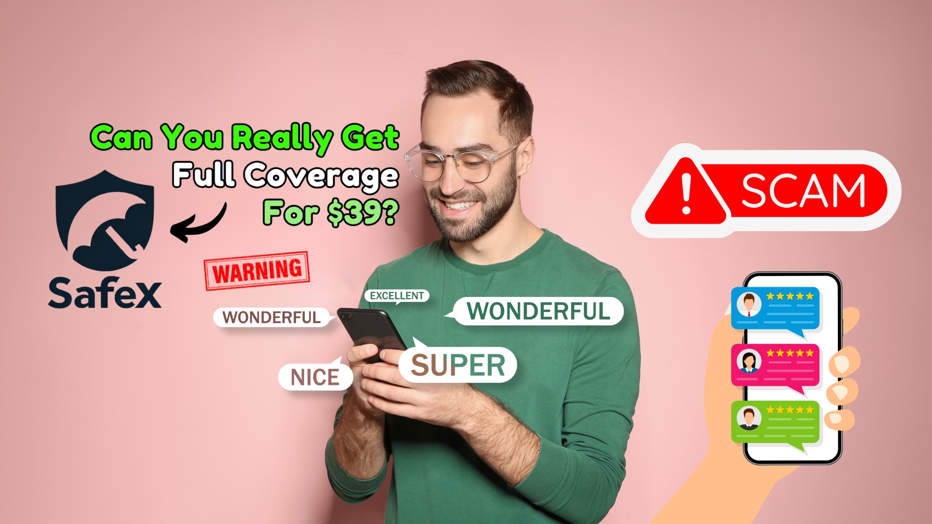 Honest Safex Insurance Review examines if their $39 full coverage offer is 'Excellent' or a potential 'Scam'. Read warnings and ratings.