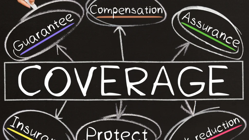 Chalkboard diagram showing elements of coverage like guarantee and assurance for a MAIF insurance quote.